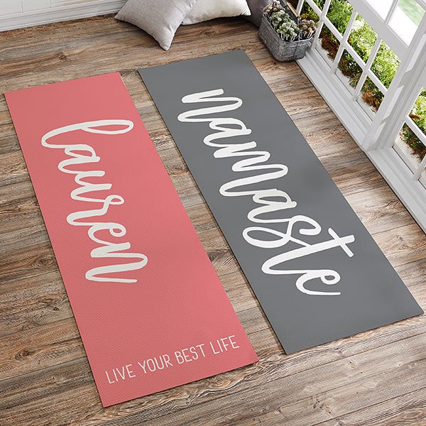 great gift for Valentine's Day Custom Exercise Mat Mat with name Workout mat with NAME Personalized Mandala Yoga Mat Printed Mat