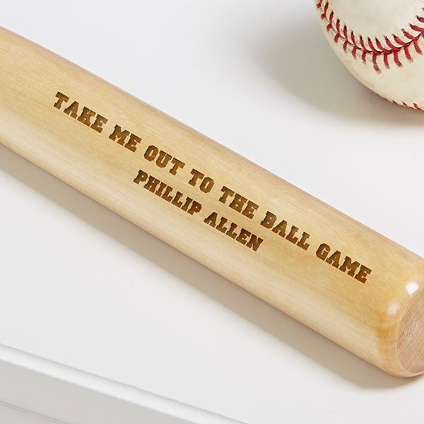 Personalized Mini Baseball Bat - Add Any Text - 22879