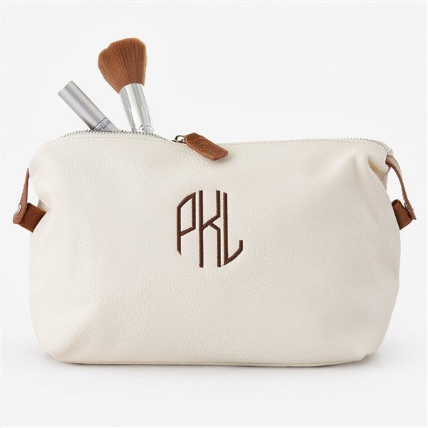 Personalized Leather Cosmetic Bags - Monogram, Name, Initial - 22982