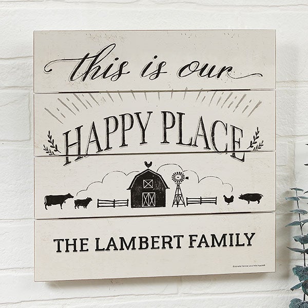 This Is Our Happy Place Sign Personalized - 22983