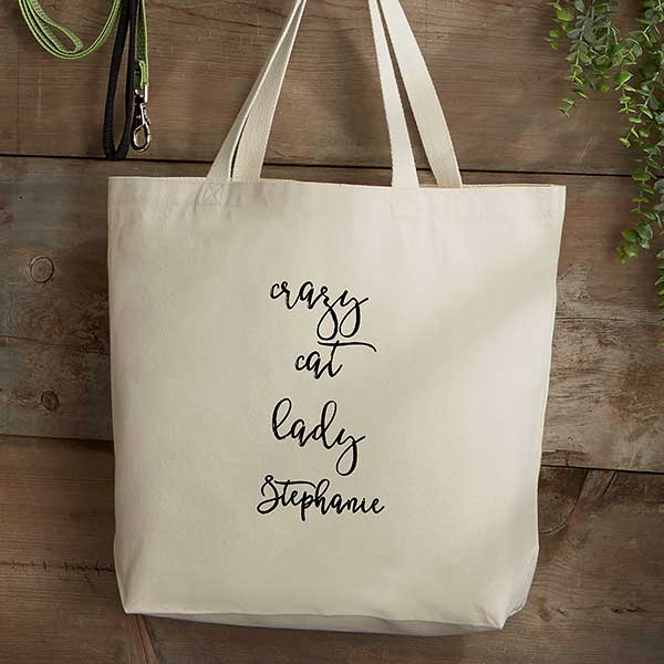 Pet Expressions Personalized Large Canvas Tote Bag - Pet Gifts