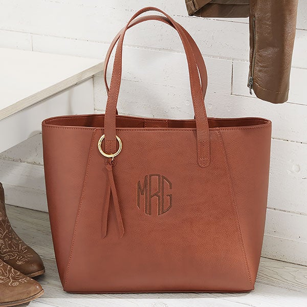 Embroidered Camel Tote Bag