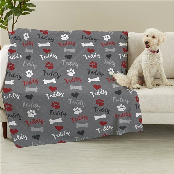 Personalized Dog Blankets -  Playful Puppy - 23070