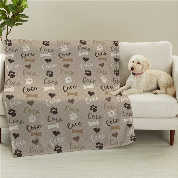 Personalized Dog Blankets -  Playful Puppy - 23070