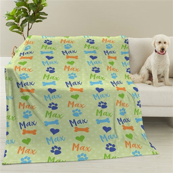 Personalized Dog Blankets -  Playful Puppy - 23070