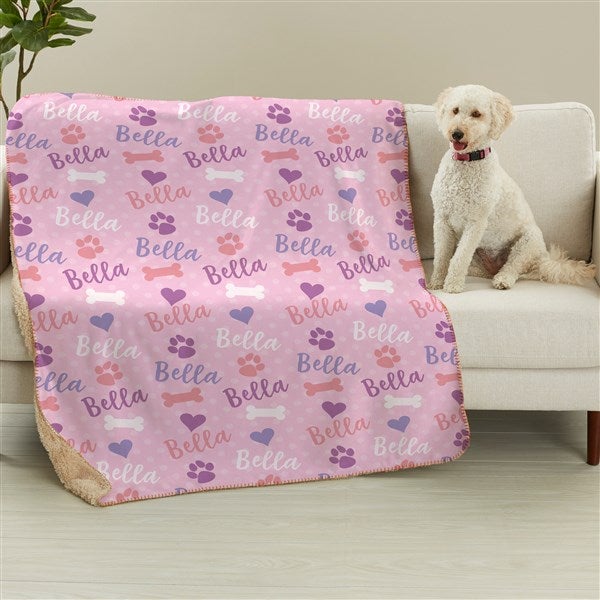 Personalized Dog Blankets -  Playful Puppy - 23070