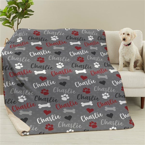 Personalized Dog Blankets -  Playful Puppy - 23070