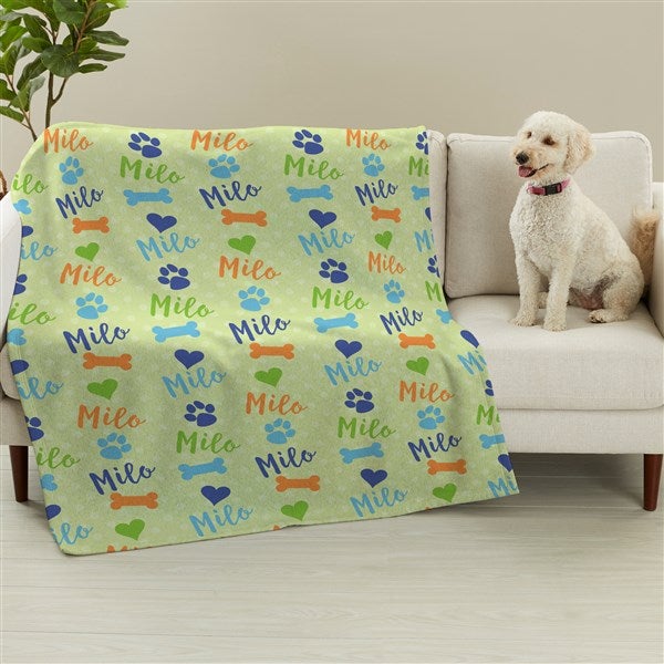 Personalized Dog Blankets -  Playful Puppy - 23070