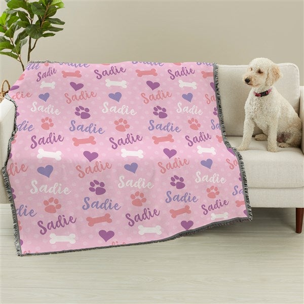 Personalized Dog Blankets -  Playful Puppy - 23070