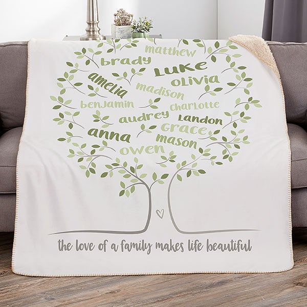 Personalized Family Tree Blankets - 23081