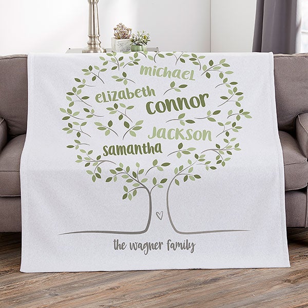 Personalized Family Tree Blankets - 23081