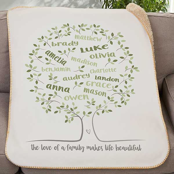 Personalized Family Tree Blankets - 23081