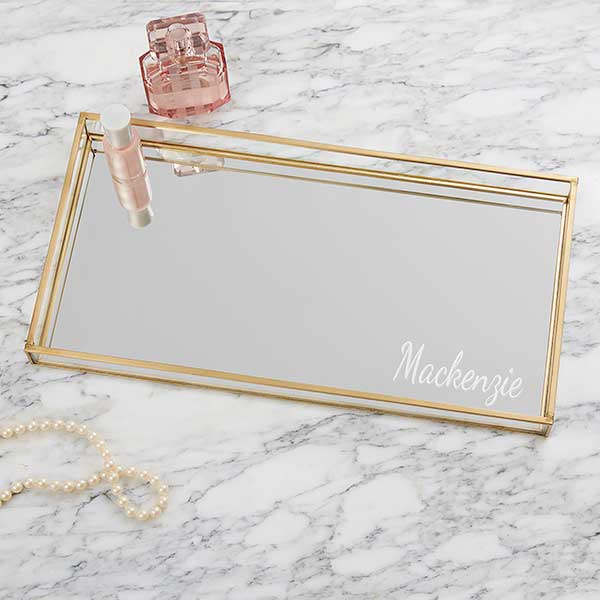 Custom Engraved Vanity Tray - Monogram, Name, Initial - 23091