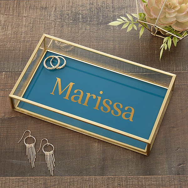 Personalized Jewelry Tray Modern Name