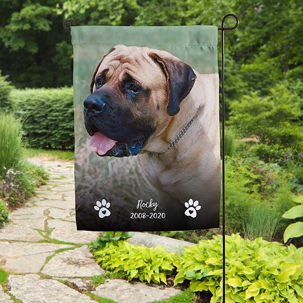 Pet Photo Memorial Personalized Garden Flag, Personalized Dog Garden Flags
