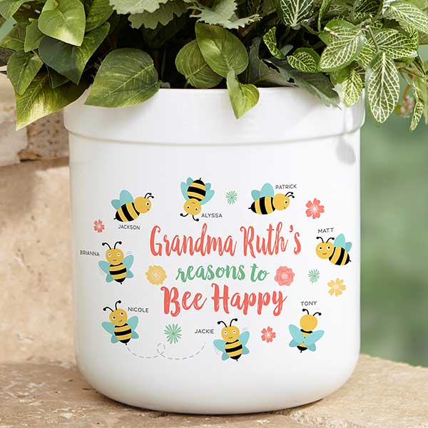 Personalized Bee Flower Pot Gift For Grandma - 23113