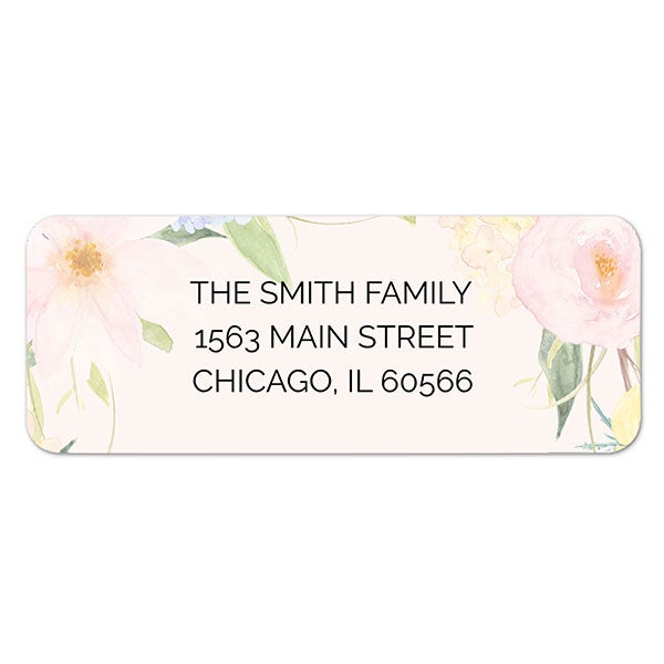 2 circle labels Pink Flower Stationery Personalized Floral Gift Tags Watercolor Flower address Labels