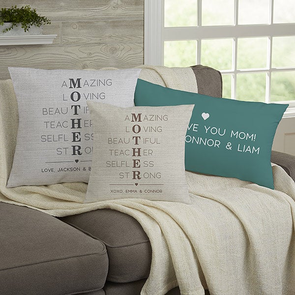 Mother Acronym Personalized Mother's Day Pillows