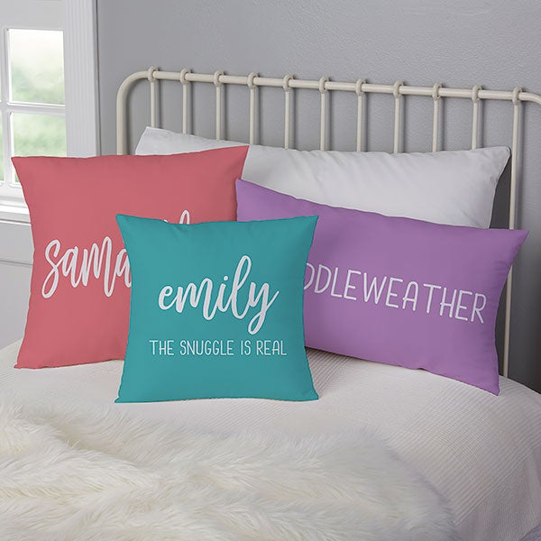 Scripty Style Personalized Throw Pillows