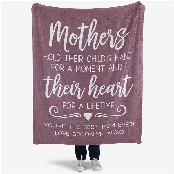 Personalized Blankets - Mothers Hold Their Child's Hand... - 23184