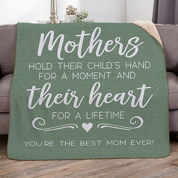 Personalized Blankets - Mothers Hold Their Child's Hand... - 23184