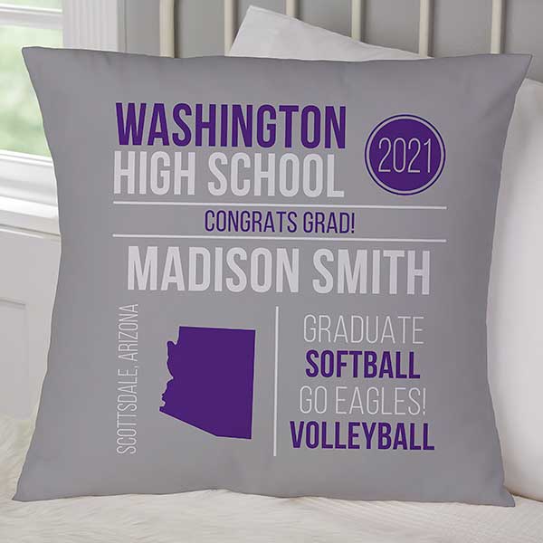 personalized graduation pillow
