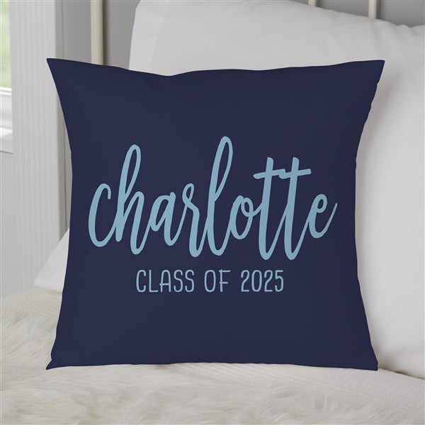 Scripty Style Personalized Graduation Throw Pillows - 23208