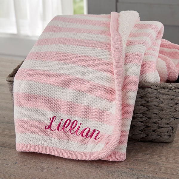 baby blanket with name embroidered