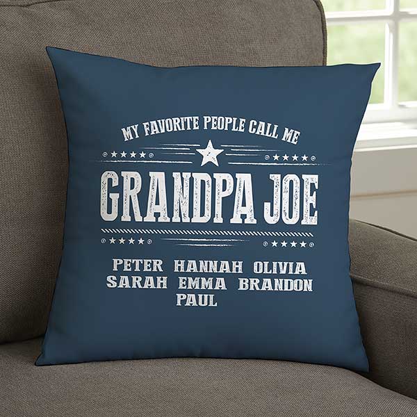 My Favorite People Call Me Personalized 14 inch Velvet Pillow