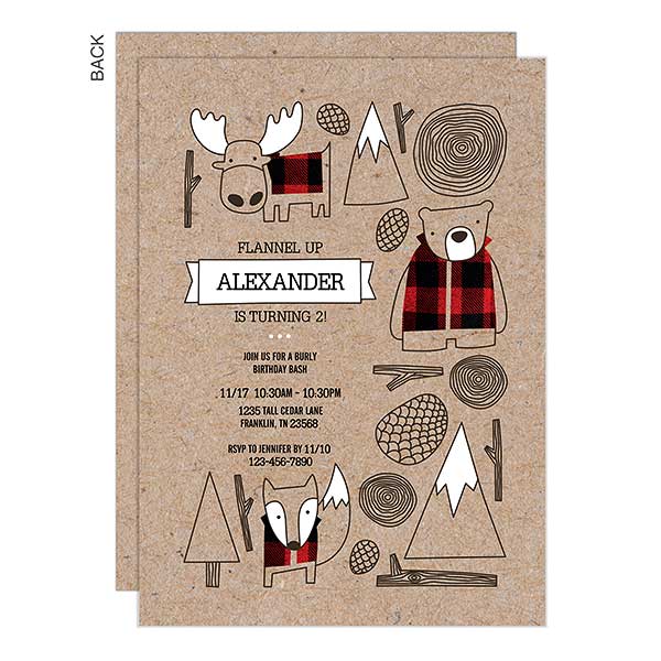 printed birthday party invitations