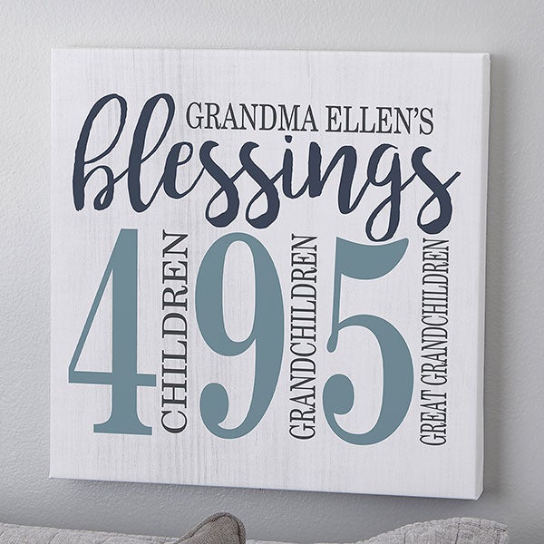 Personalized Count Your Blessings Canvas Prints - 23300