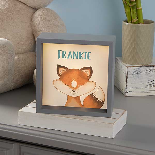 Personalized LED Shadow Box - Woodland Fox - 23350