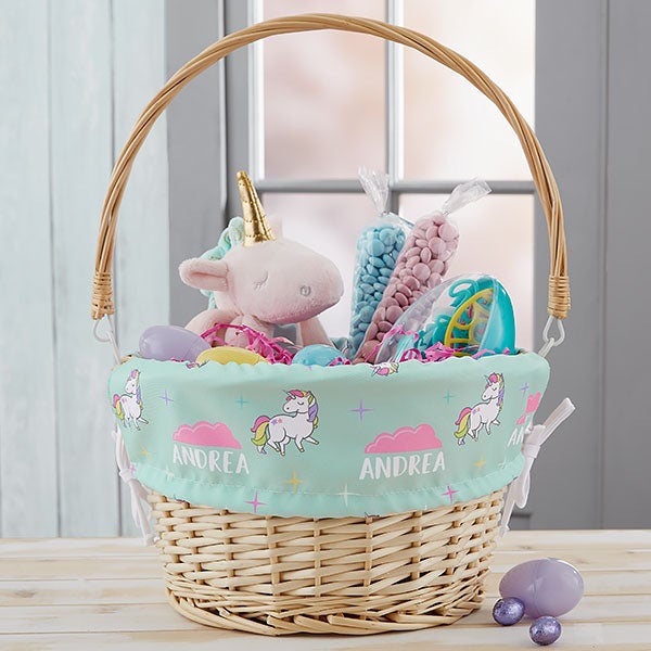 Personalized Unicorn Easter Basket - 23377