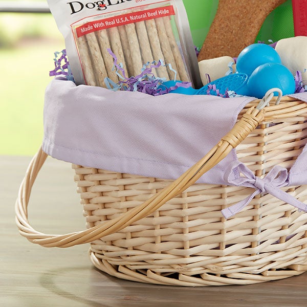 Personalized Dog Easter Baskets Embroidered With Any Name