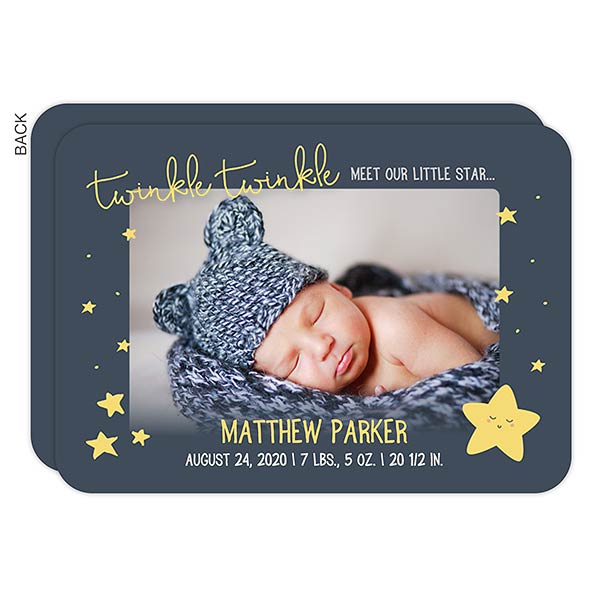 Twinkle, Twinkle Personalized Baby Birth Announcements - 23430