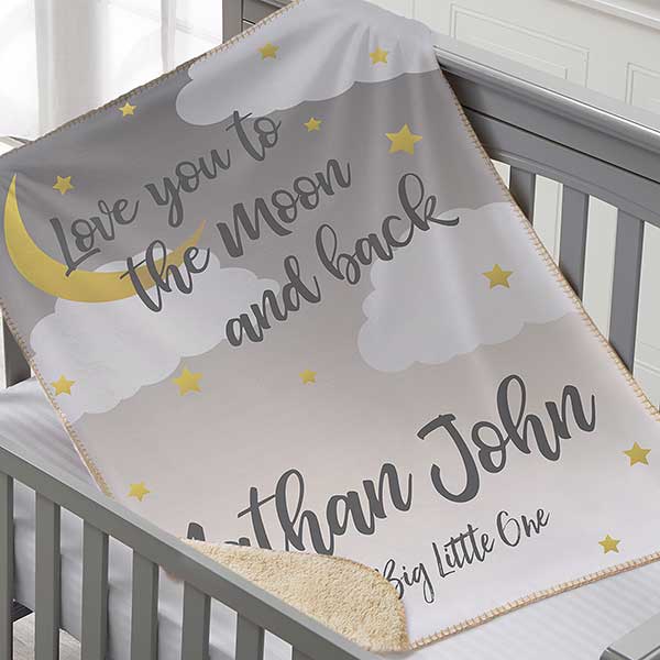 Beyond The Moon Personalized Baby Blankets - 23434