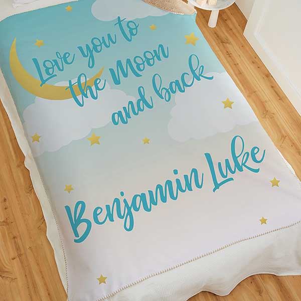 Beyond The Moon Personalized Baby Blankets - 23434