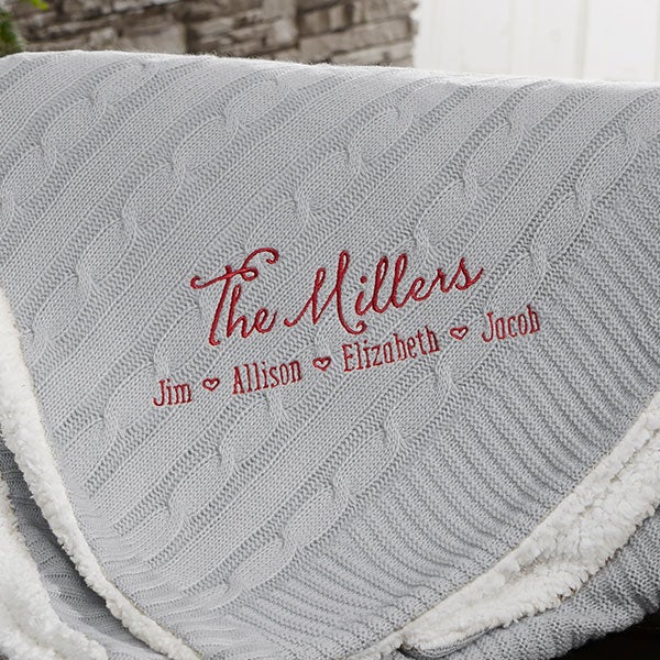 Monogramned Blanket Personalized Throw 50x60 Embroidered with Name 
