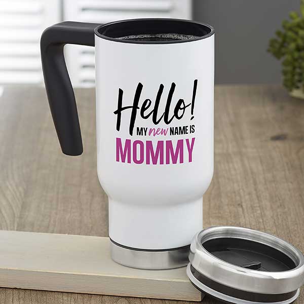 Personalized Pregnancy Announcement Travel Mug For Her - 23493