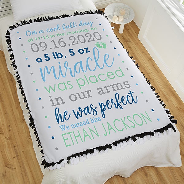 Story Personalized 50x60 Tie Blanket 