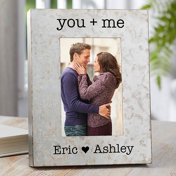 Romantic Personalized Picture Frames - Because of You - 4x6