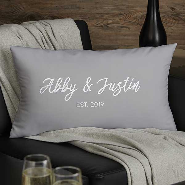 Stamped Elegance Personalized Throw Pillows - 23557