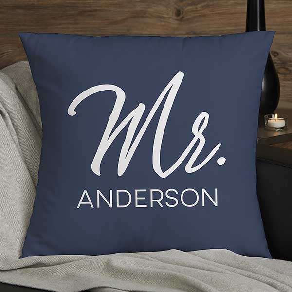 Stamped Elegance Personalized Throw Pillows - 23557