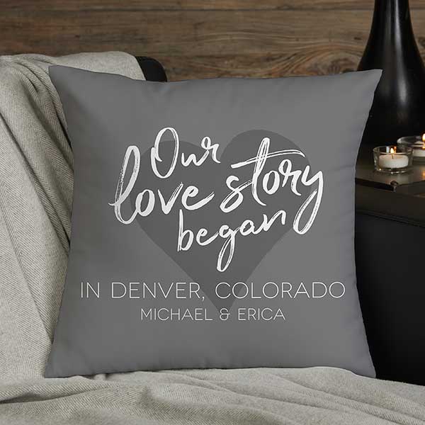 Our Love Story Personalized Throw Pillows - 23559
