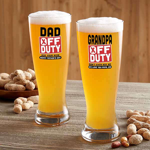 Off Duty Father's Day Personalized Barware Collection - 23564