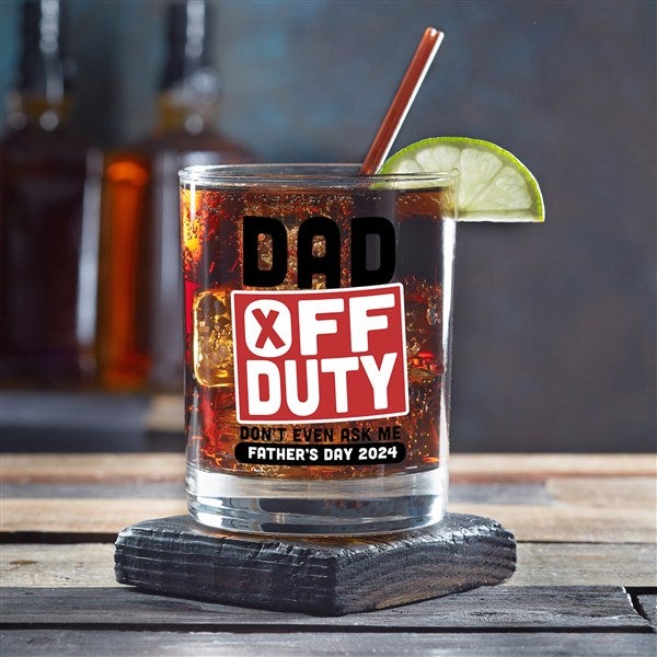 Off Duty Father's Day Personalized Barware Collection - 23564