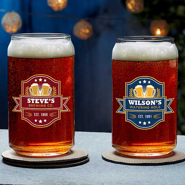 Personalized Beer Glasses - Watering Hole - 23565