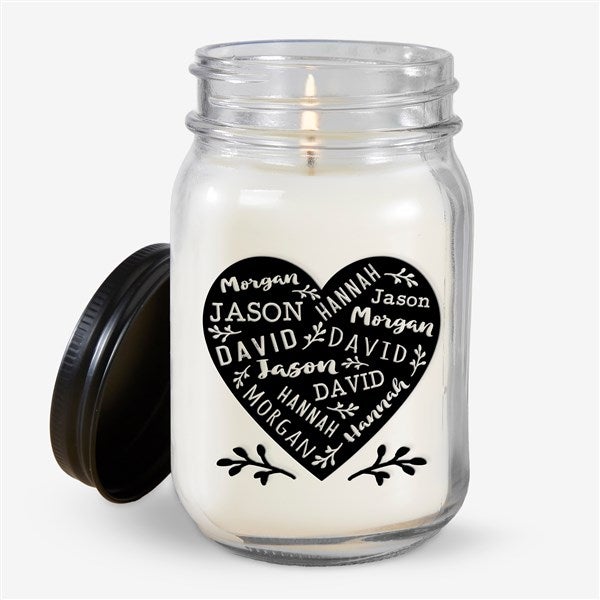 Farmhouse Heart Personalized Candle Jar - 23567