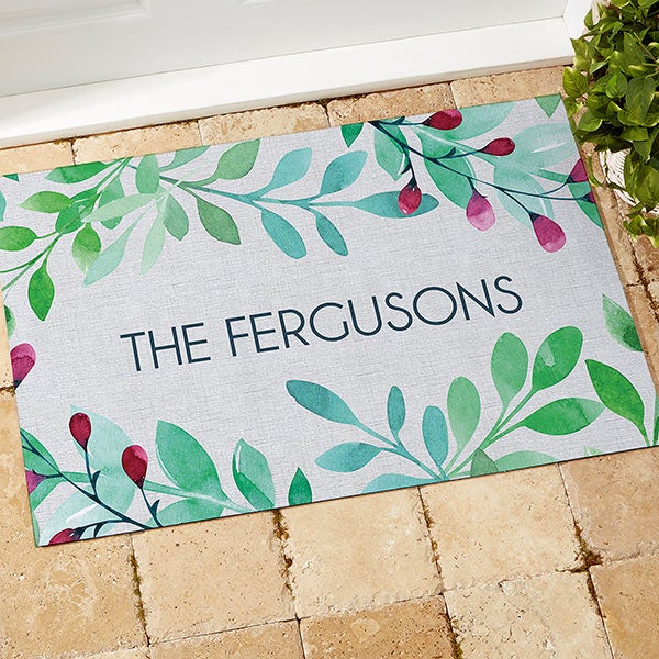 Personalized Doormats Spring Floral
