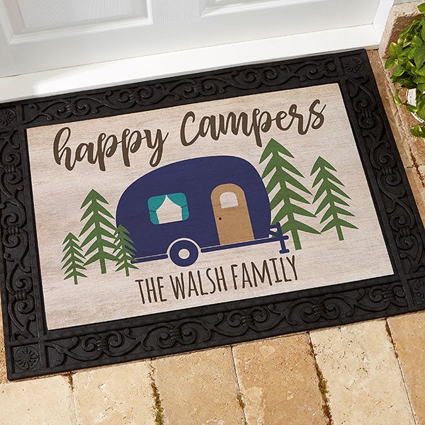 Personalized Camper RV Vacation Door Mat Custom Fathers Day Wedding Anniversary 